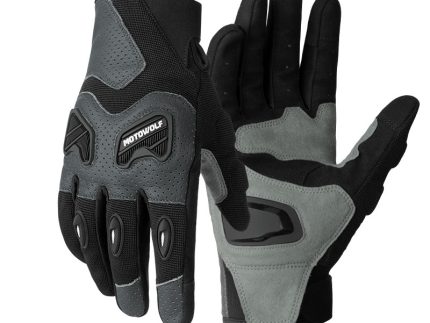 MOTOWOLF MDL 0341 Motorcycle Gloves Genuine leather and cloth gloves Comfortable to wear, breathable, durable, Brand: Motowolf