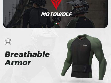 Motowolf Men's Motorcycle Jacket Summer Breathable Motocross Body Armor Elastic Rider Racing Jacket Clothing CE Certified. Brand: MOTOWOLF Model: MDL1031B Size: M,L,XL,2XL Material: Polyester, Nylon Function: quick-drying, easy to perspiration Features: Ergonomic Design Perfect Fitting For Body Moisture-wicking Fabric For More Ventilation CE Certificated Inner Protectors For Shock Absorption, increase The Safety For Rider. Occasion: Motorcycle, Racing, Riding, other Outdoor Activities . CE Certified.