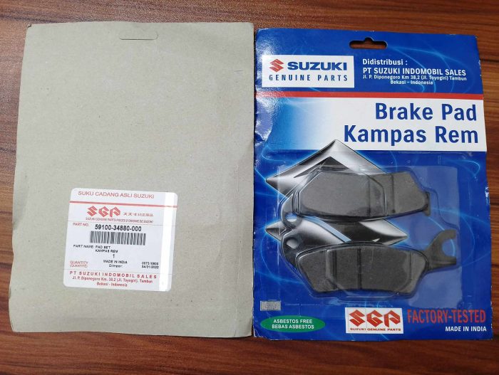 Suzuki GSX-R Front Brake Pad Set 59100-34880-000, Brake Pad Kampas Rem, Factory-Tested Made In India, Bekasi - Indonesia, Brake Front Pad Set Suzuki GSX-R 