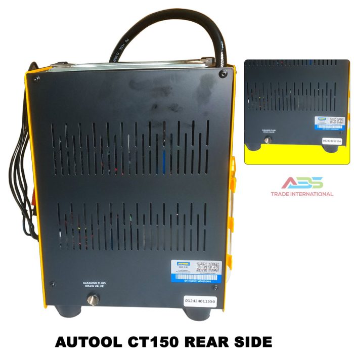 AUTOOL CT150 Injector Cleaner Rear View - Connections & Ports