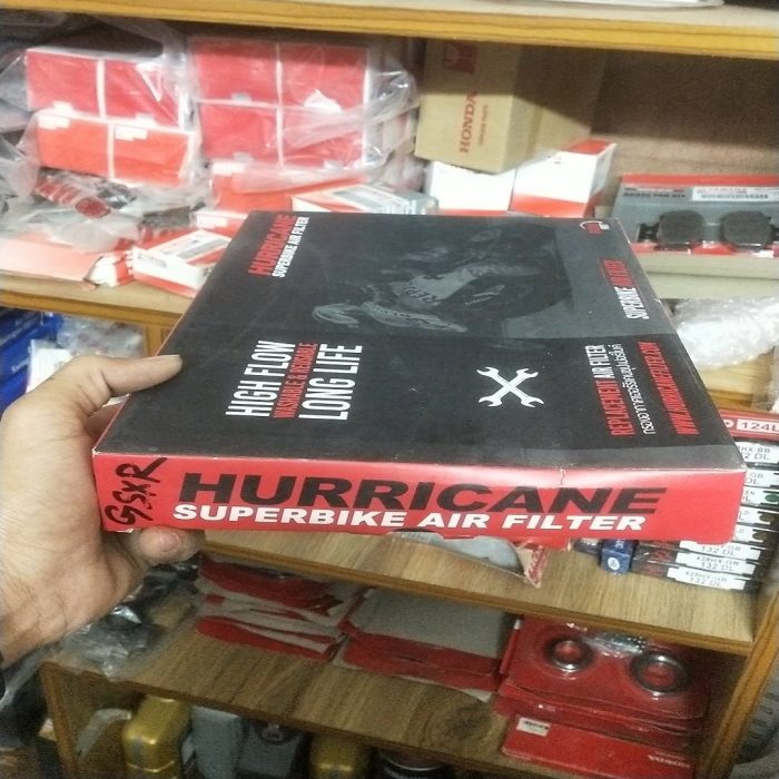 "Hurricane Air Filter for Suzuki GSX-R, designed for optimal engine performance and advanced filtration."