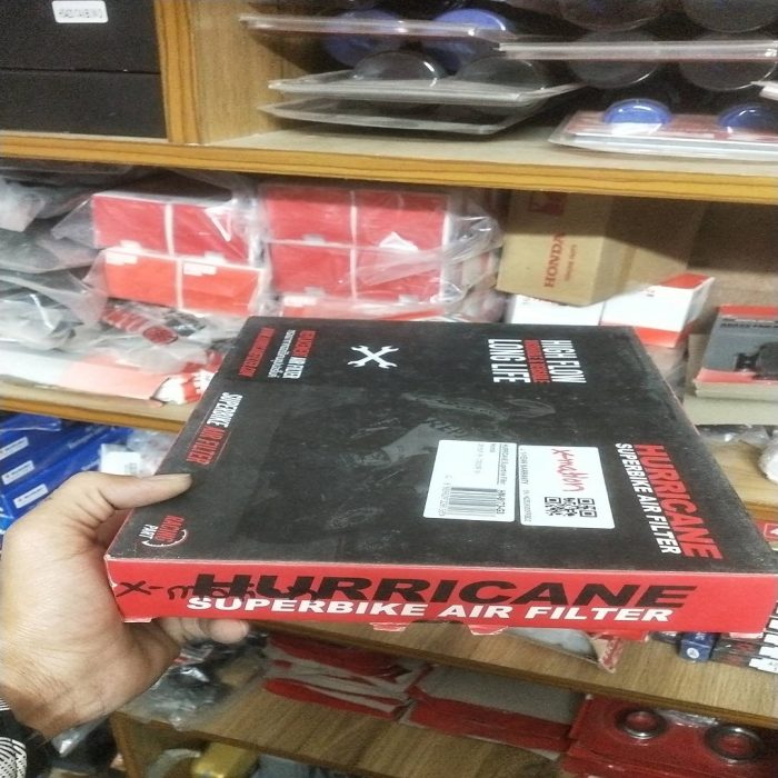 "Hurricane Air Filter for Honda Xmotion, high-performance washable air filter for enhanced engine efficiency."