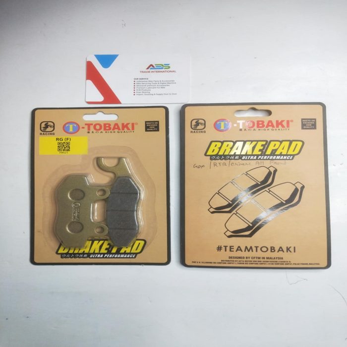 "Tobaki Front Brake Pad for RTR, GPX, and Chainis motorcycles – high-quality and durable performance."