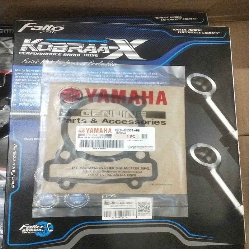 "Yamaha R15 V3 Cylinder Gasket - High-quality replacement part made in Indonesia."