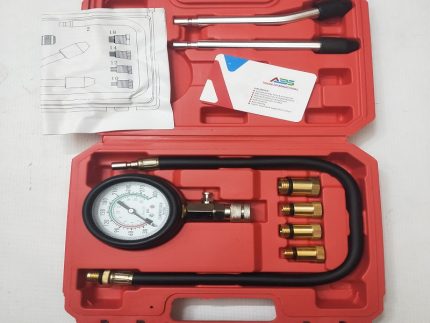 Petrol Engine Compressor Tester with Pressure Gauge and Adapters – Professional Diagnostic Tool for Cars and Motorcycles