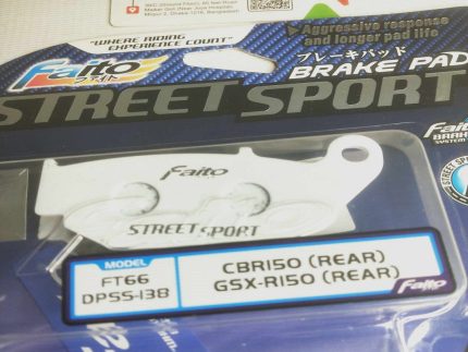 "Faito Brake Pad CBR 150, GSX-R150 (Rear) – High-Performance Motorcycle Brake Pad"