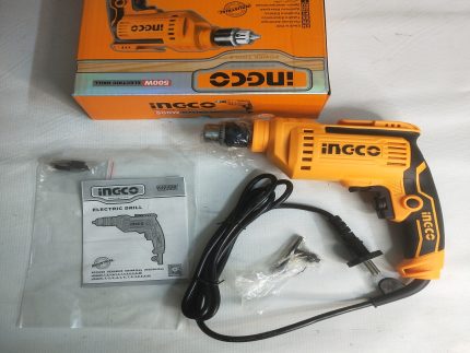 INGCO 500W Electric Corded Drill – High-performance drilling tool.