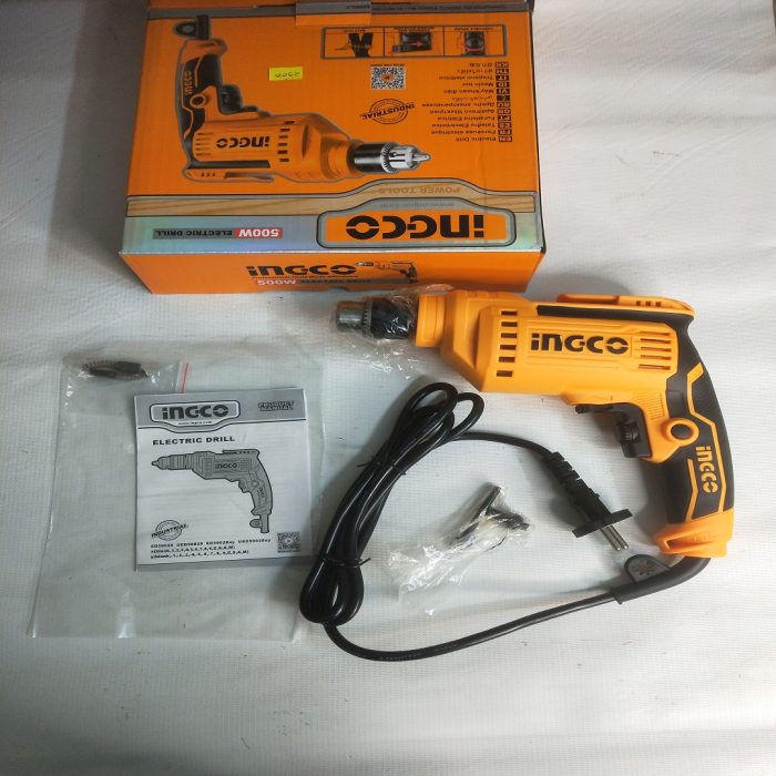 INGCO 500W Electric Corded Drill – High-performance drilling tool.